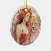 Leo Keramik Ornament (Rechts)