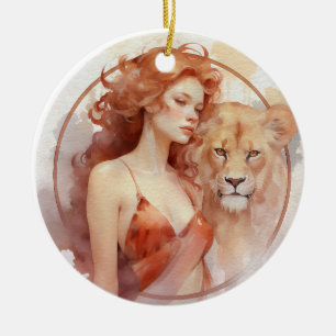 Leo Keramik Ornament