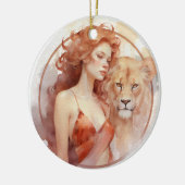 Leo Keramik Ornament (Links)