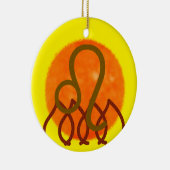 Leo Keramik Ornament (Rechts)