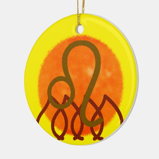 Leo Keramik Ornament (Links)