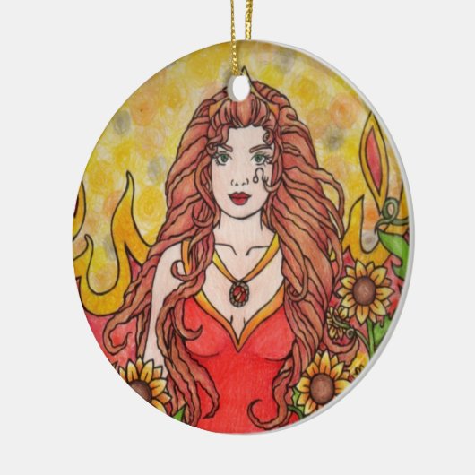 Leo Keramikornament (Links)