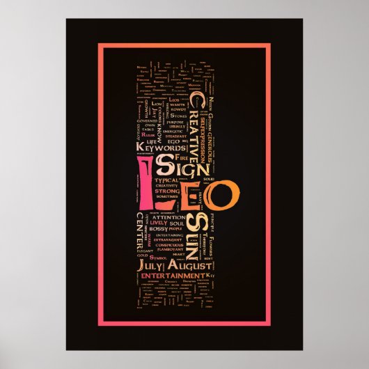 Leo Key Words Poster (Vorne)