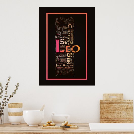 Leo Key Words Poster (Küche)