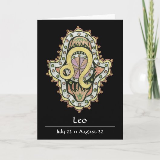 Leo Khamsa Note Card Karte (Vorderseite)