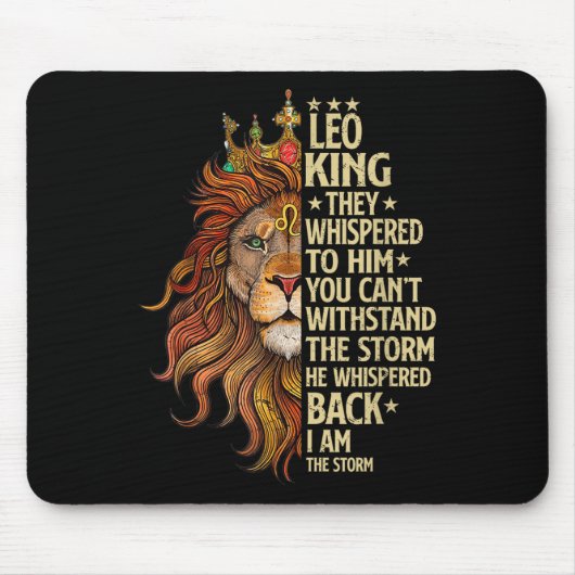 Leo King They Whispered To Him You Cant With Stand Mousepad (Vorne)