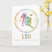 Leo-Kompatibilität Geburtstags-Grußkarte Karte (Gelbe Blume)