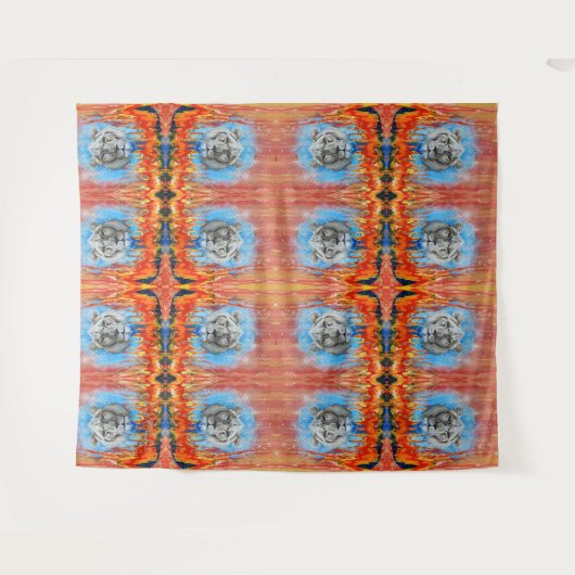 Leo - Kunstband - extra groß Wandteppich (Vorderseite (Horizontal))