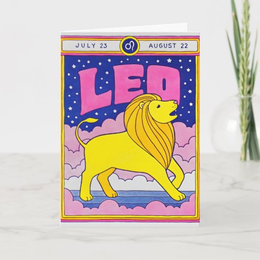 Leo Letterpress Karte (Vorderseite)