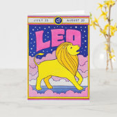 Leo Letterpress Karte (Gelbe Blume)