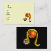 LEO, leuchtend Schwarz-weißer, roter Gelbtopaz Visitenkarte (Vorne/Hinten)