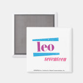 Leo Lila Magnet (Vorderseite/Rückseite)