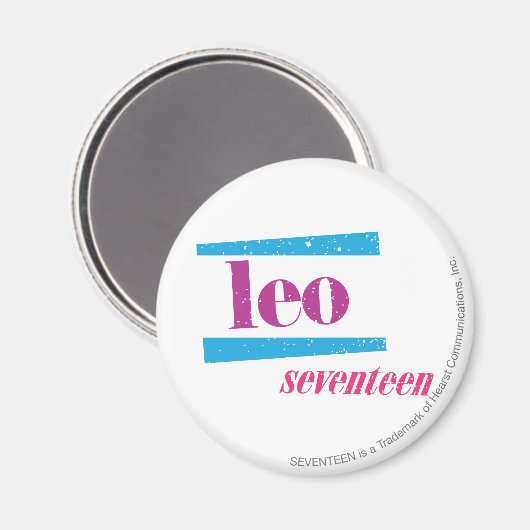 Leo Lila Magnet (Vorderseite/Rückseite)