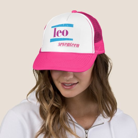 Leo Lila Truckerkappe (Beispiel)