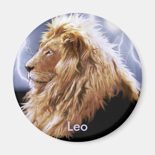 "LEO" Lion Astrologie Art Magnet (Vorne)