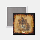 "LEO" Lion Astrologie Wildlife Art Magnet (Vorderseite/Rückseite)