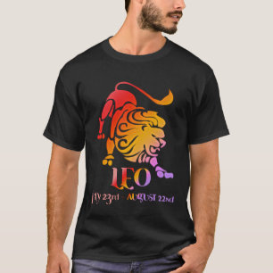 Leo Lion Astrologie Zodiac Red & Orange T-Shirt
