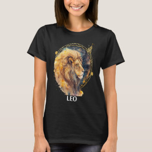 Leo Lion Astrologisches Feuer Zodiac Sign Sun regu T-Shirt