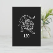 Leo Lion Astrology Birthday Gift Zodiac Signs Einladung (Stehend Vorderseite)
