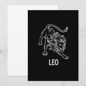 Leo Lion Astrology Birthday Gift Zodiac Signs Einladung (Vorne/Hinten)