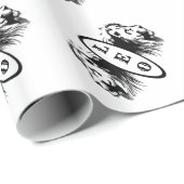 Leo Lion Bookended Zodiac Geschenkpapier (Rolleneckpunkt)