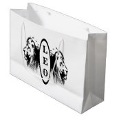 Leo Lion Bookended Zodiac Große Geschenktüte (Vorderseite Schrägansicht)