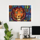 Leo Lion, Calm und Fierce Poster (Heimbüro)