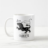 Leo Lion Constellation Individuelle Name Geburtsta Kaffeetasse (Links)