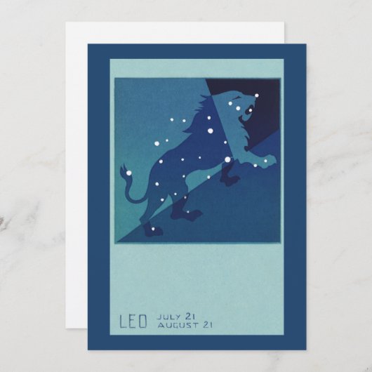 Leo Lion Constellation Vintag Zodiac Astrologie (Vorne/Hinten)
