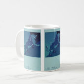 Leo Lion Constellation Vintag Zodiac Astrologie Kaffeetasse (Vorderseite Links)