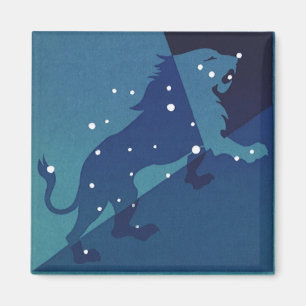 Leo Lion Constellation Vintag Zodiac Astrologie Magnet