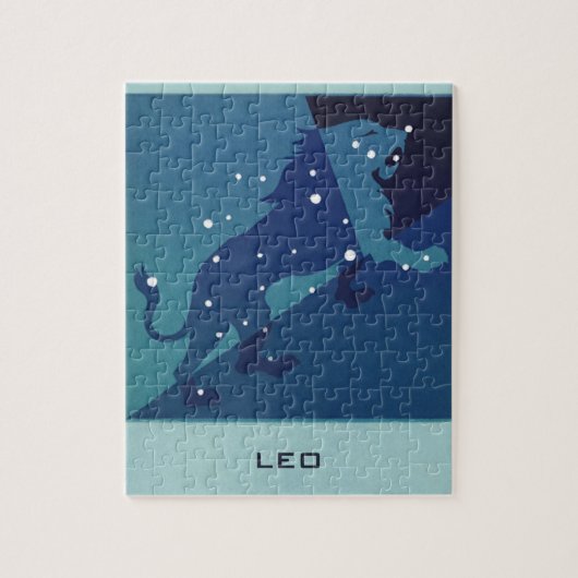 Leo Lion Constellation Vintag Zodiac Astrologie Puzzle (Vertikal)
