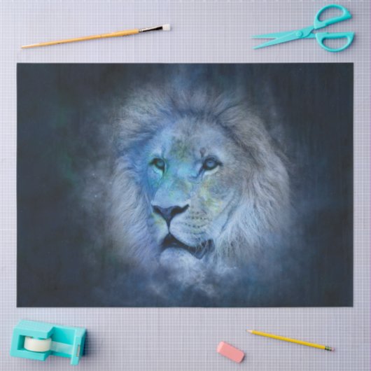 Leo Lion Decoupage Seidenpapier (Basteln)
