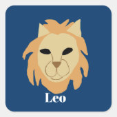 Leo Lion, Quadratischer Aufkleber (Vorderseite)