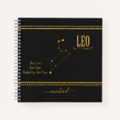 Leo Lion Star Zodiac Sign Notebook Notizblock (Vorderseite)