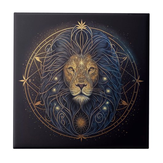 Leo Lion Tile Fliese (Vorderseite)