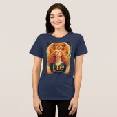 Leo Lion Zodiac Birthday Gift Tri-Blend Shirt (Vorderseite voll)