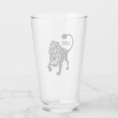 Leo Lion Zodiac Black Glas (Rückseite)