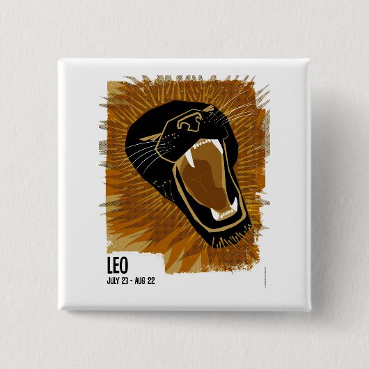 Leo Lion Zodiac Button (Vorderseite)