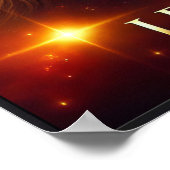 Leo Lion Zodiac Celestial Poster (Ecke)