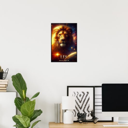 Leo Lion Zodiac Celestial Poster (Heimbüro)