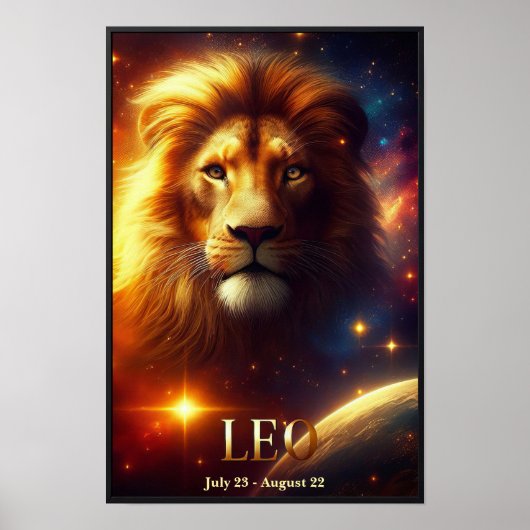 Leo Lion Zodiac Celestial Poster (Vorne)