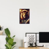 Leo Lion Zodiac Celestial Poster (Heimbüro)