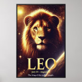 Leo Lion Zodiac Celestial Poster (Vorne)