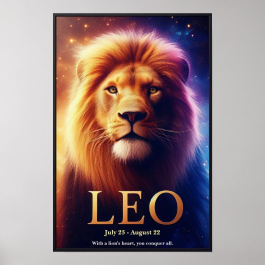 Leo Lion Zodiac Celestial Poster (Vorne)