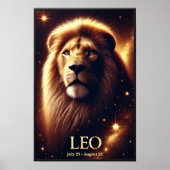 Leo Lion Zodiac Celestial Poster (Vorne)