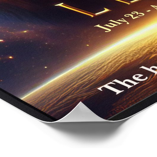 Leo Lion Zodiac Celestial Poster (Ecke)