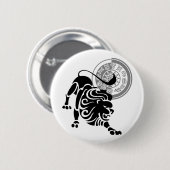 Leo Lion Zodiac Chart Button (Vorne & Hinten)