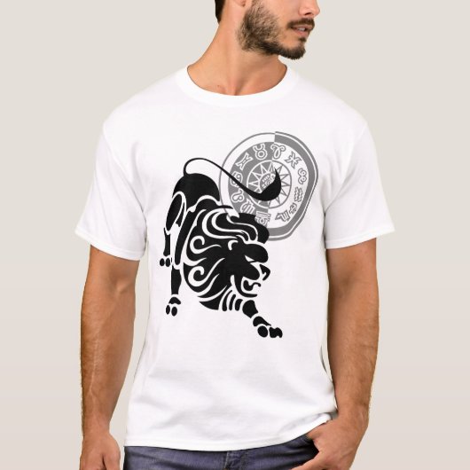 Leo Lion Zodiac Chart T-Shirt (Vorderseite)