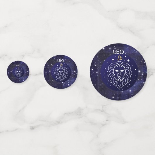 Leo Lion Zodiac Design Table Konfetti (Vorderseiten)